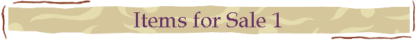 Items for Sale 1